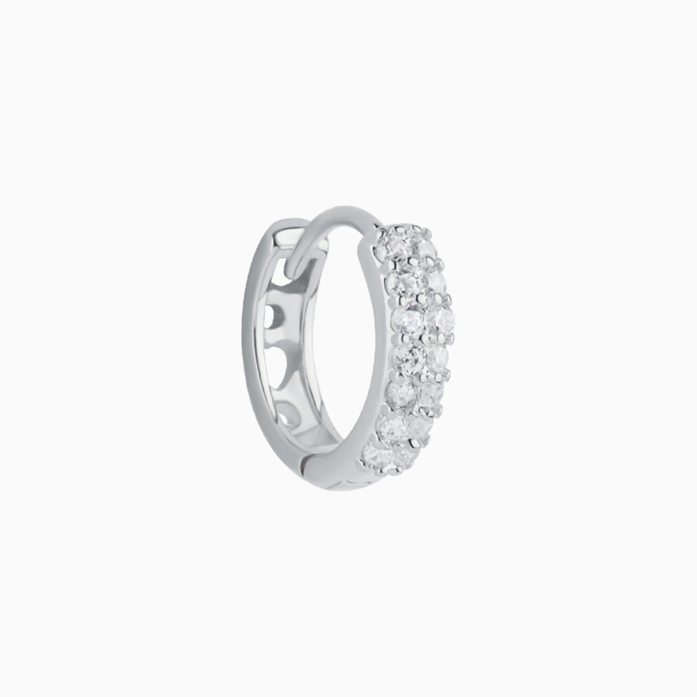 Love Sparkle Helix Hoop - Stainless Steel - Upper Lobe, Helix - Oumo Jewelry