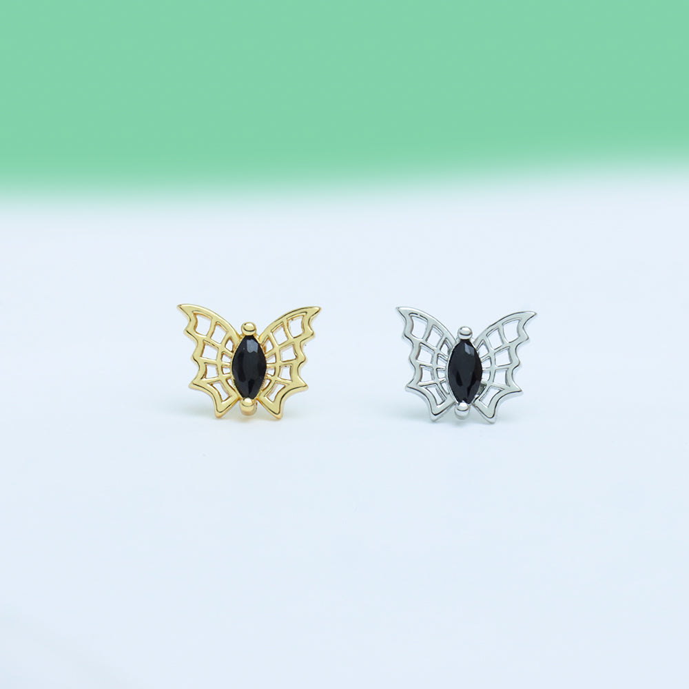 Magic Butterfly Stud - Stainless Steel - Upper Lobe, Helix - Oumo Jewelry
