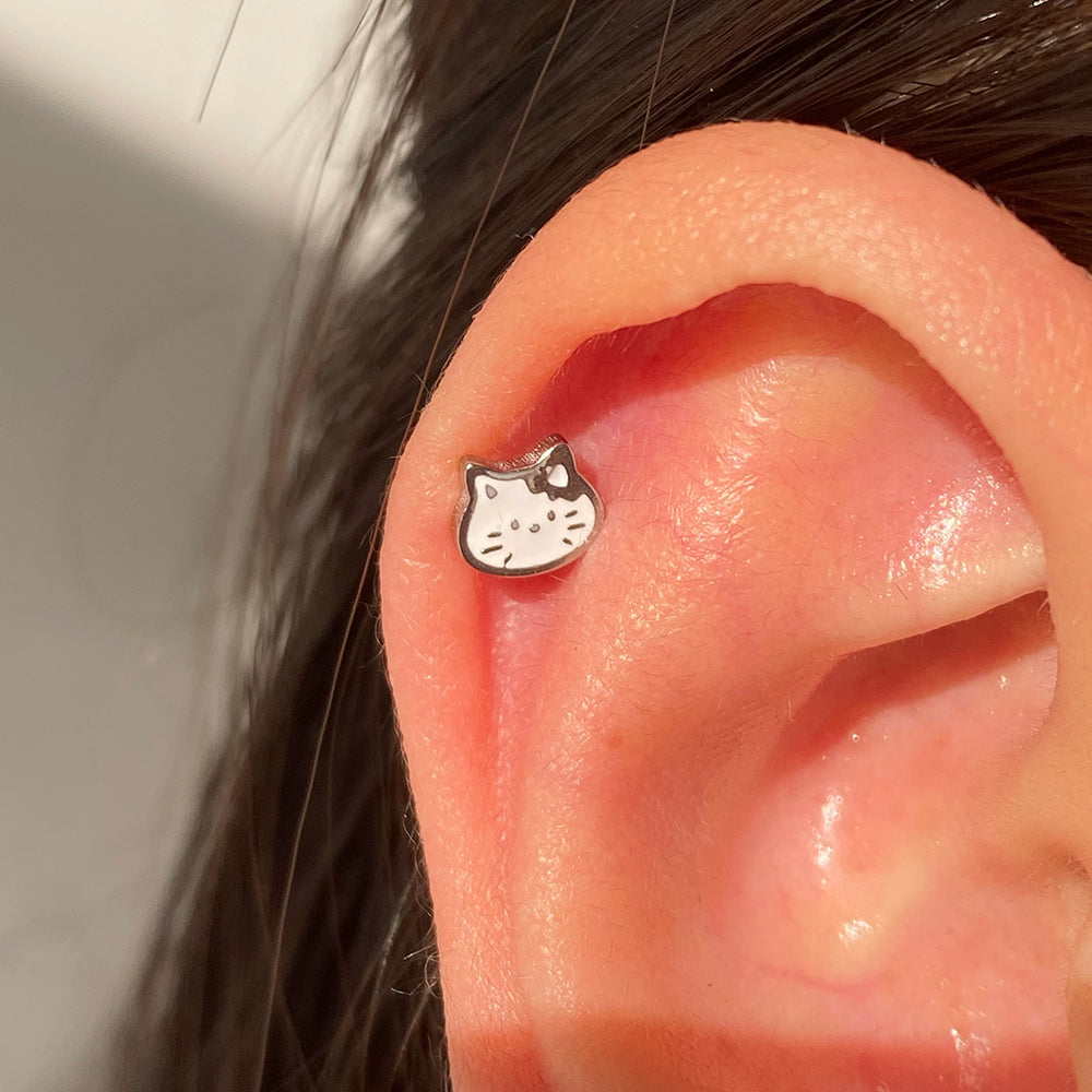 Moody Cat Stud - OhmoJewelry