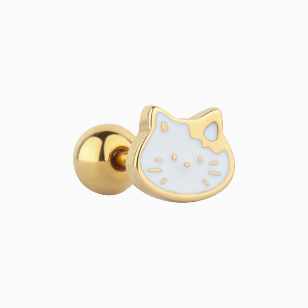 Moody Cat Stud - OhmoJewelry