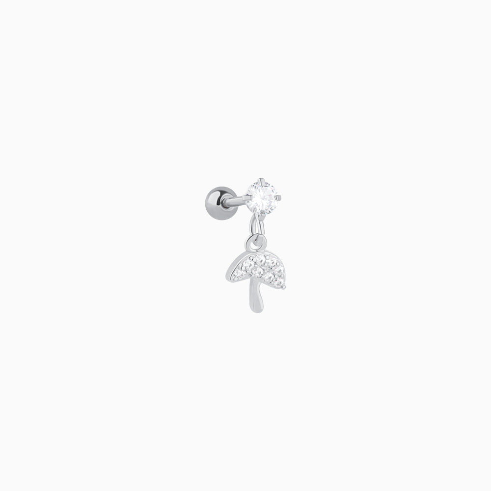 Mushroom Drop - Stainless Steel - Upper Lobe, Flat - Oumo Jewelry