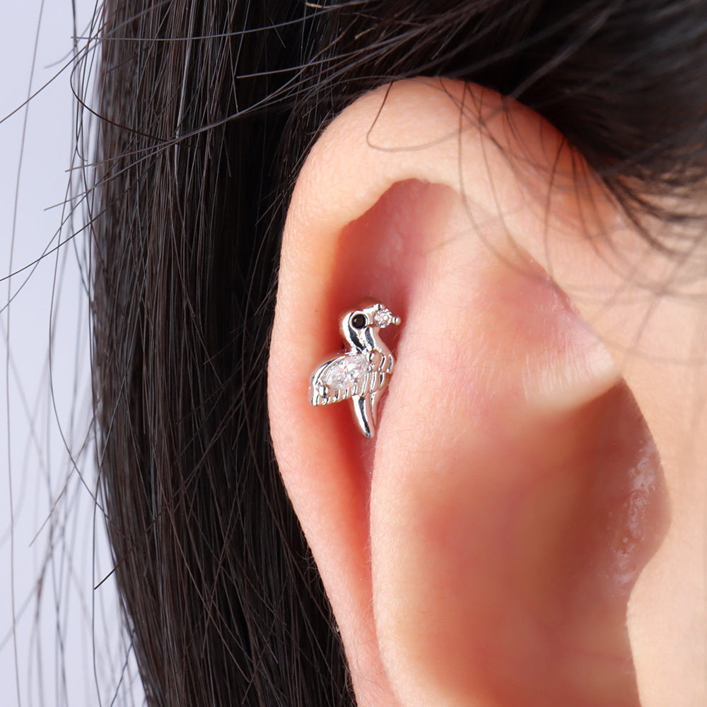 Nesting Bird Stud - OhmoJewelry