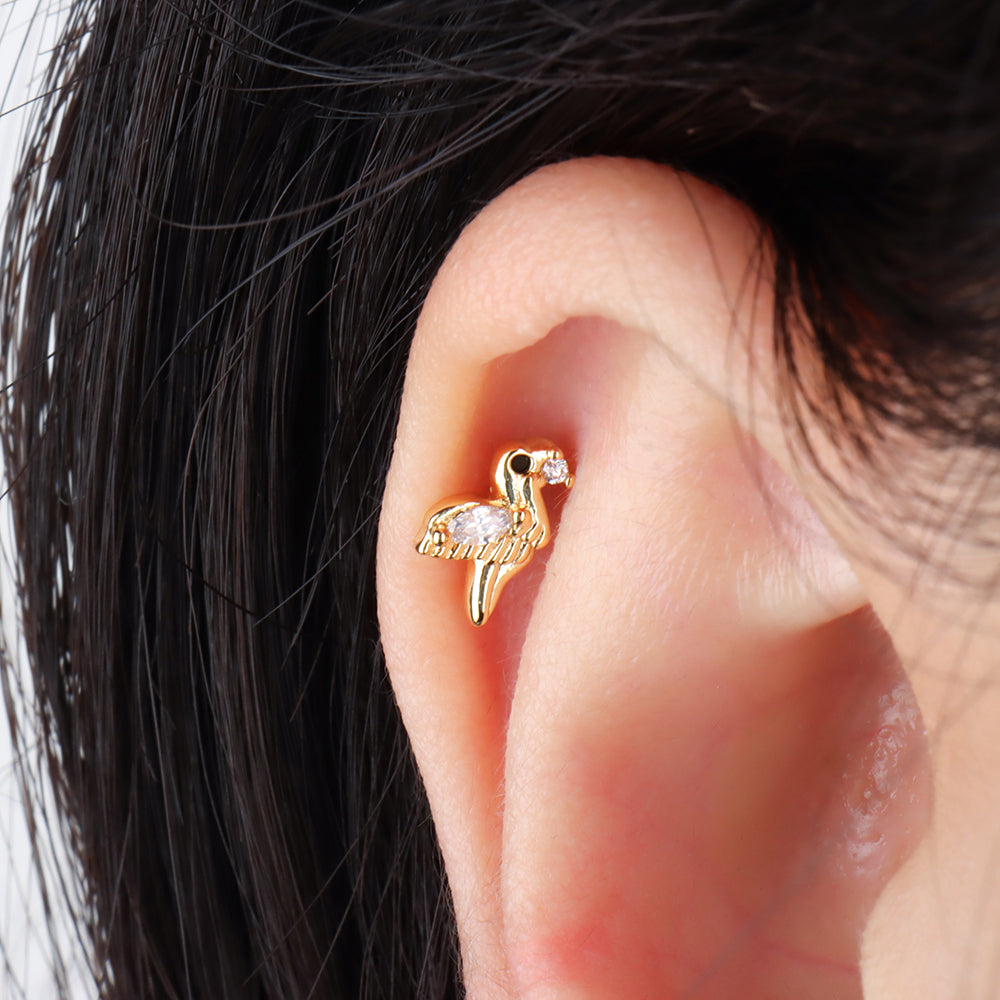 Nesting Bird Stud - OhmoJewelry