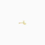 Crescent Moon Nose Stud - Sterling Silver 925 - Nostril - Oumo Jewelry
