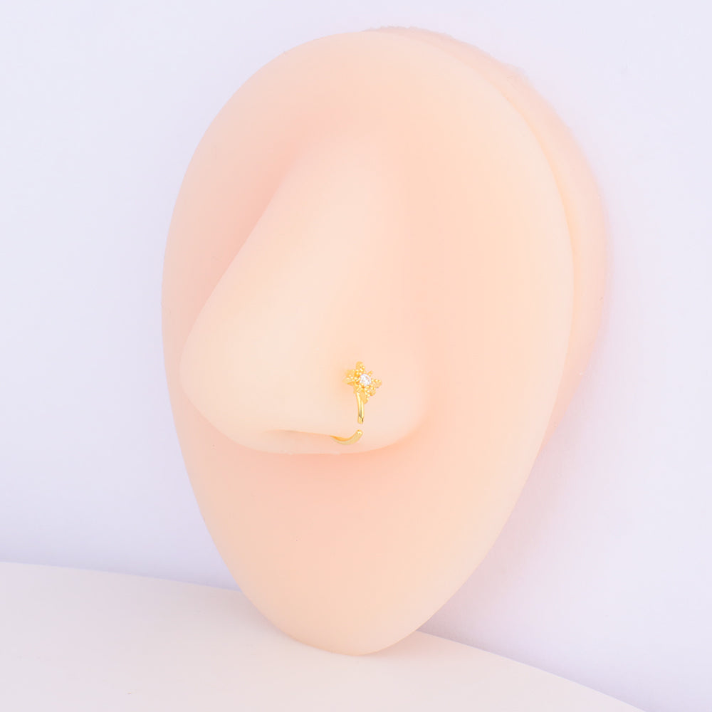 Eight-pointed Star Nose Hoop - Stainless Steel - Septum - Oumo Jewelry