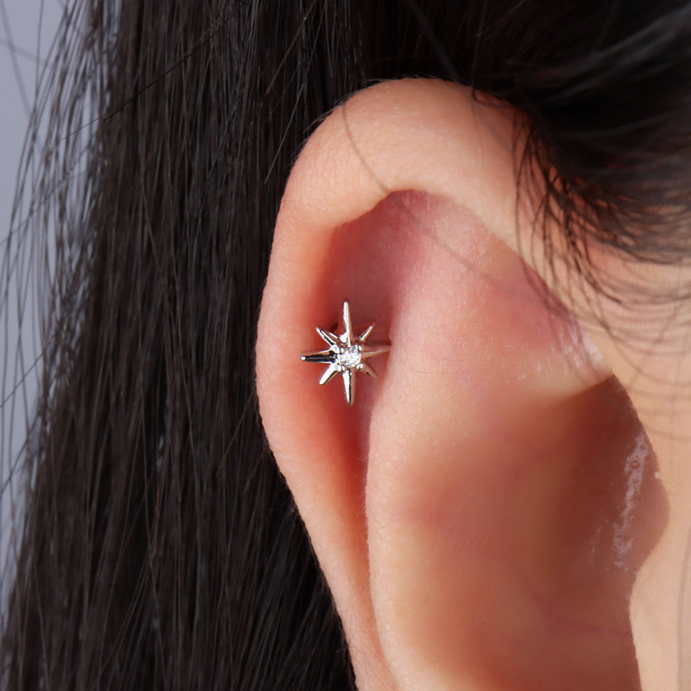 Octagonal Star Stud - OhmoJewelry