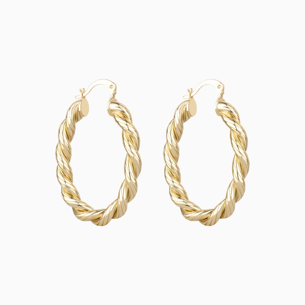 Oval Twist Hoops - OhmoJewelry