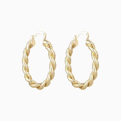 Oval Twist Hoops - OhmoJewelry