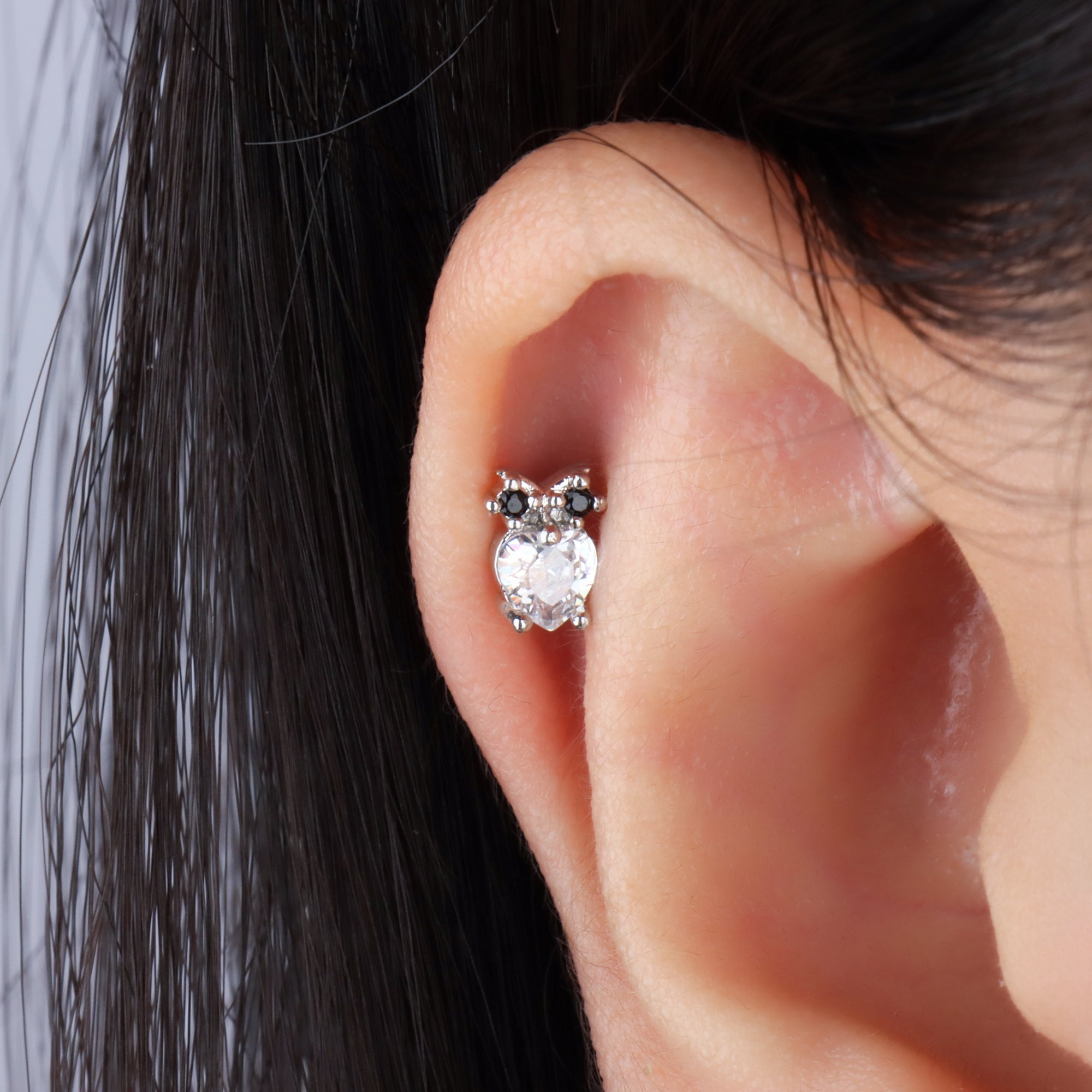 Owl Love Stud - OhmoJewelry