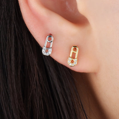 Paper Clip Studs - OhmoJewelry