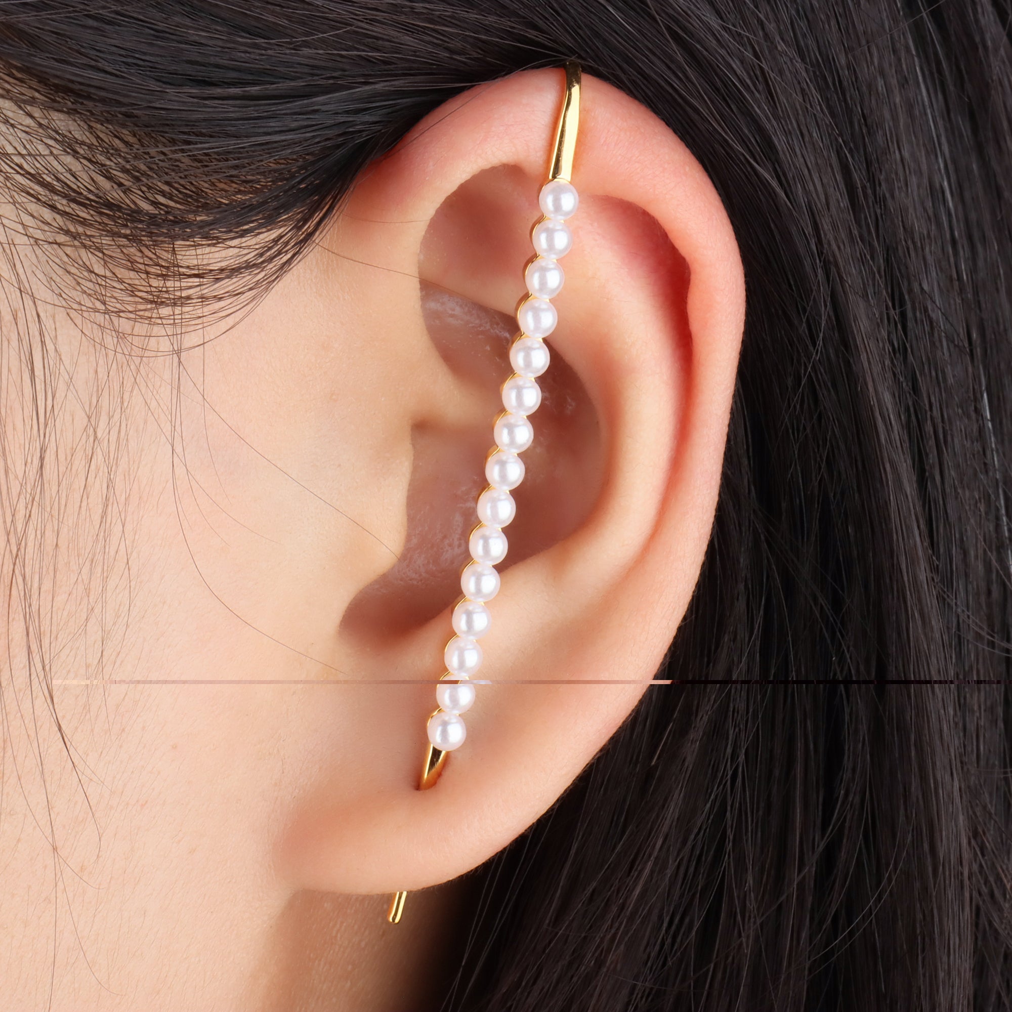 Pearl Ear Crawler - OhmoJewelry