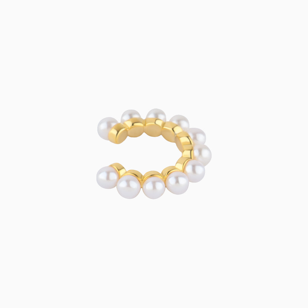 Pearl Ear Cuff - Brass - Oumo Jewelry
