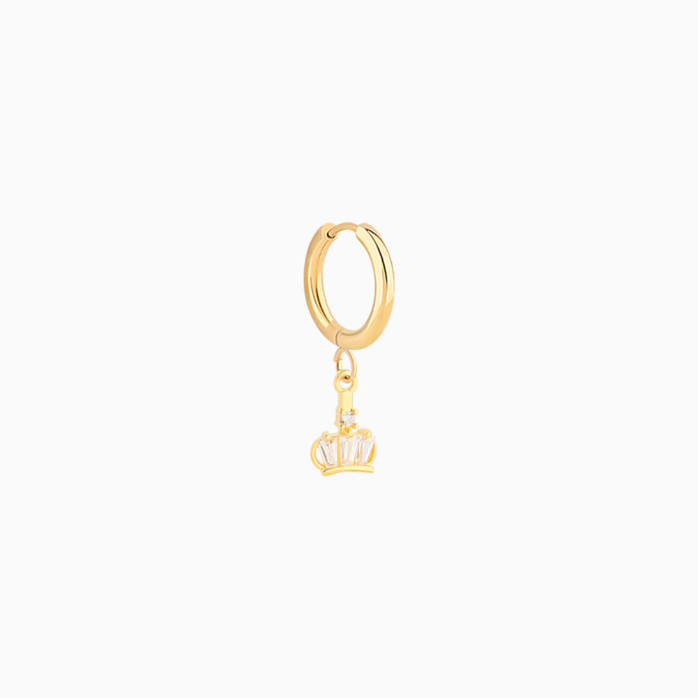 Petite Crown Drop - Stainless Steel - Lobe - Oumo Jewelry
