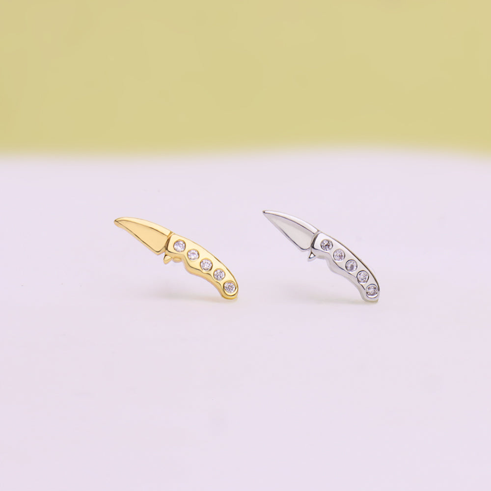 Petite Dagger Stud - OhmoJewelry