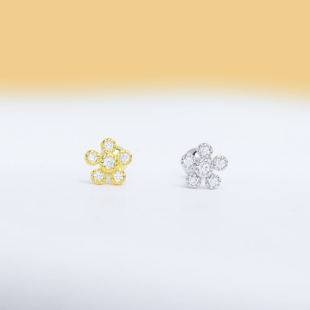 Petite Flower Stud - OhmoJewelry