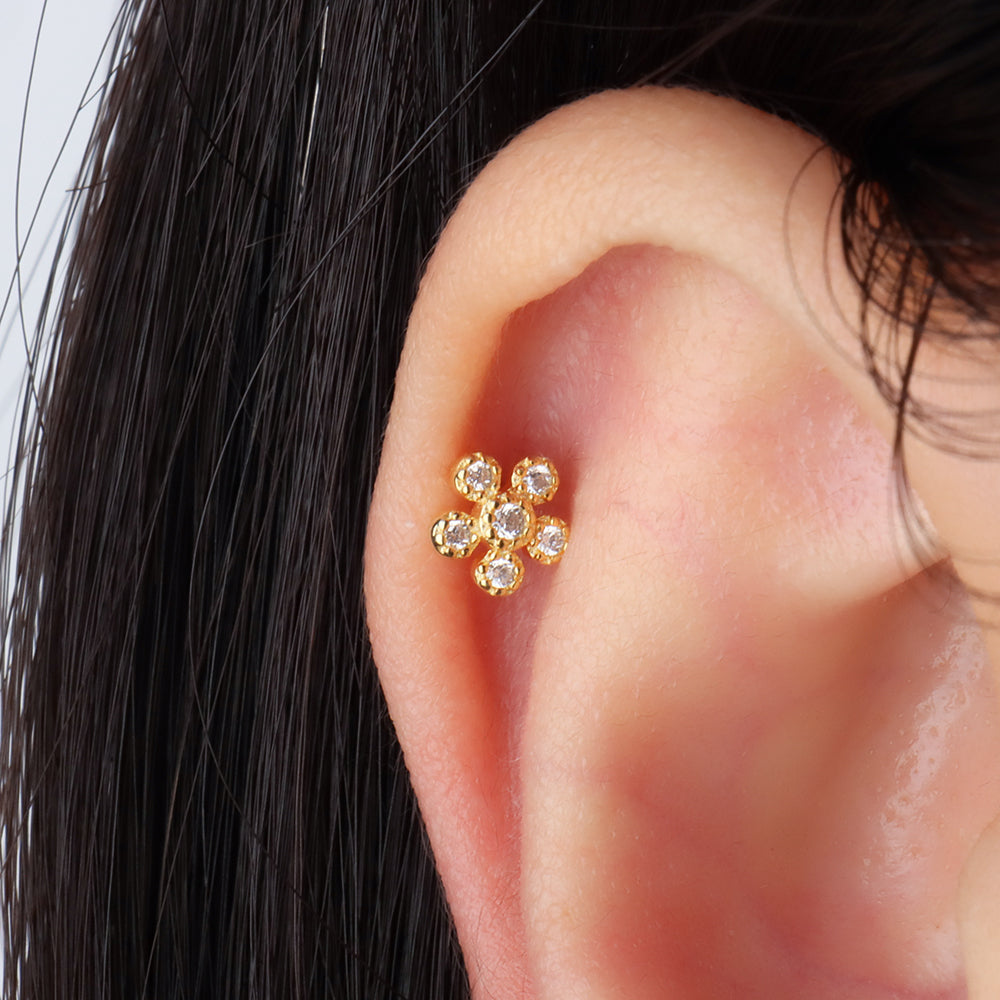 Petite Flower Stud - OhmoJewelry