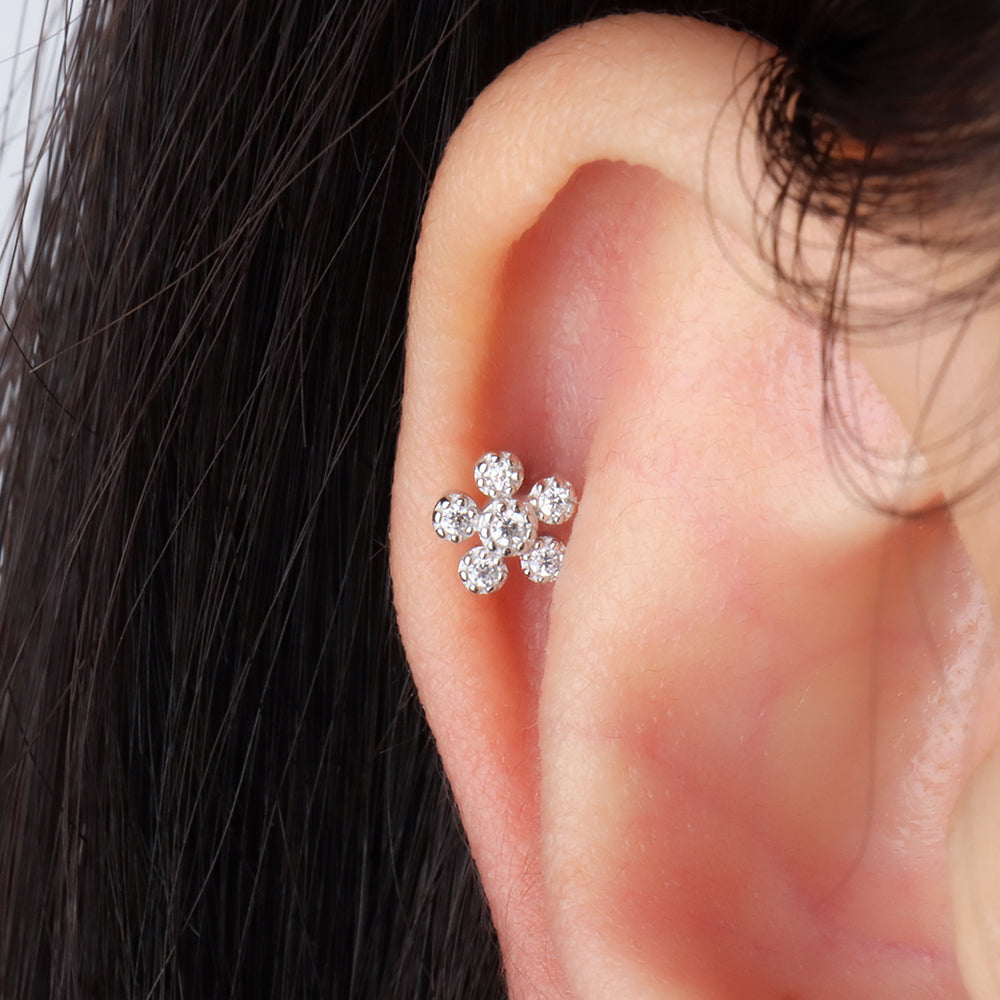 Petite Flower Stud - OhmoJewelry