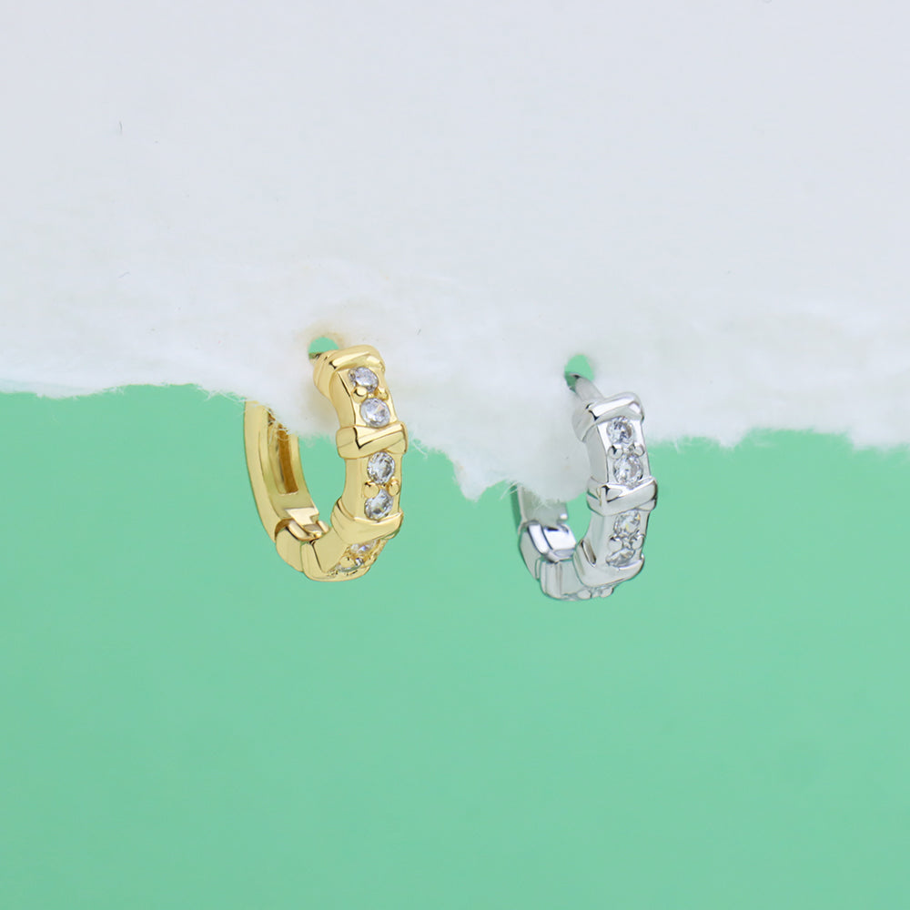 Petite Glitter Hoop - Stainless Steel - Helix - Oumo Jewelry