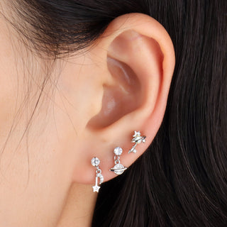Petite Moon & Star Drop - OhmoJewelry