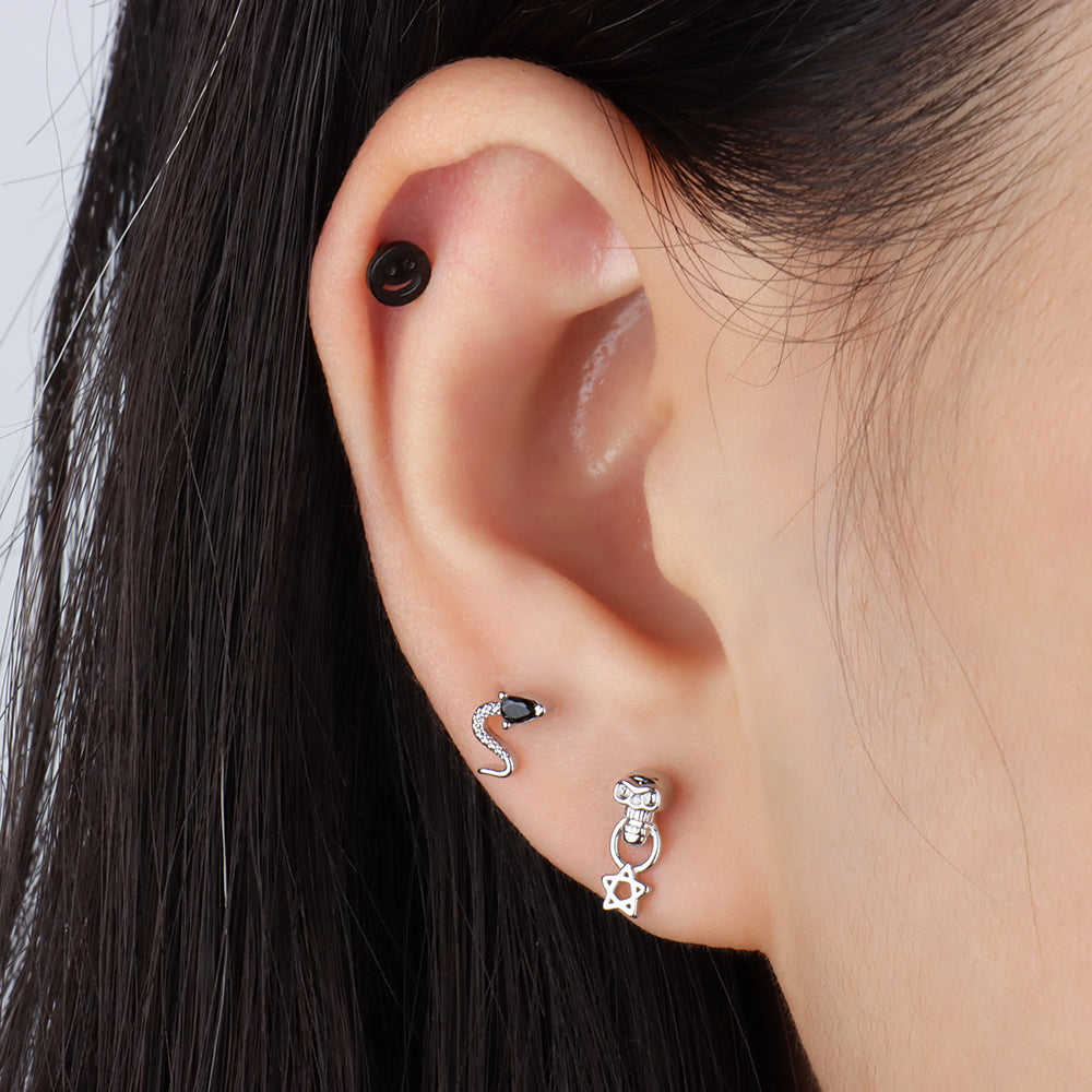 Petite Snake Stud - OhmoJewelry