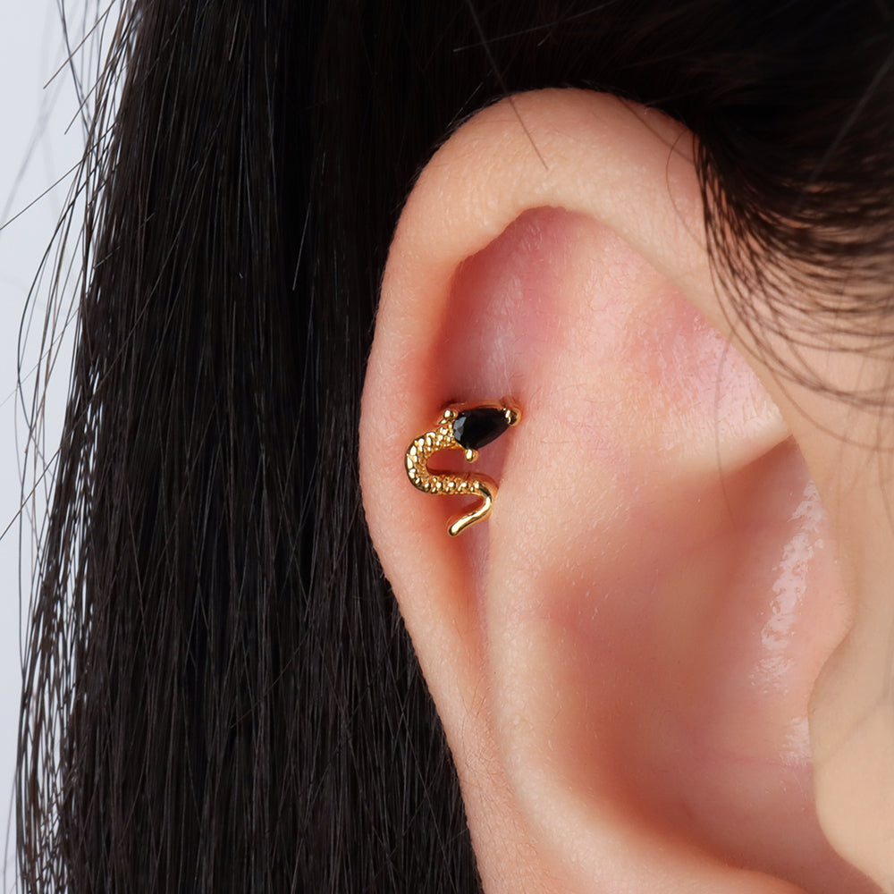 Petite Snake Stud - OhmoJewelry