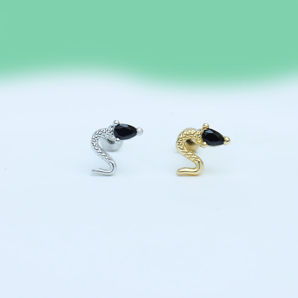 Petite Snake Stud - OhmoJewelry