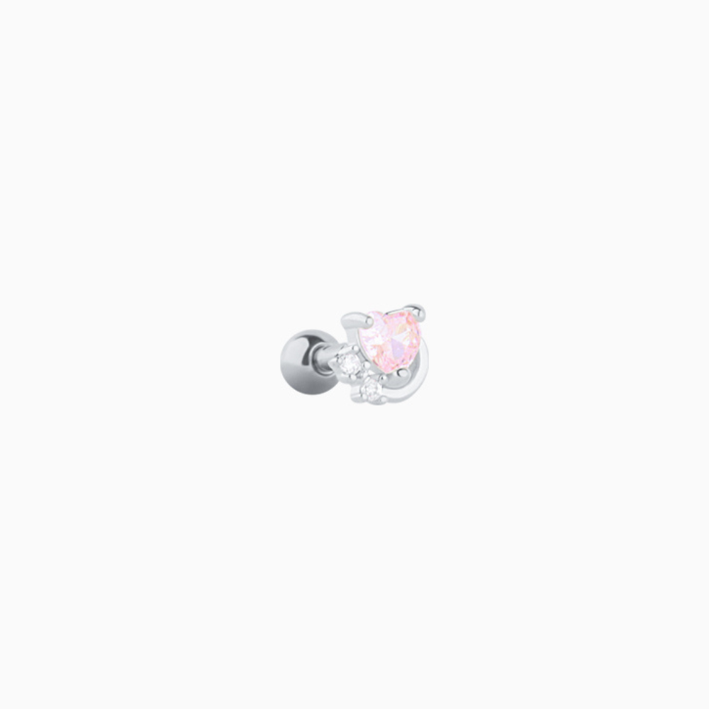 Pink Love Stud - OhmoJewelry