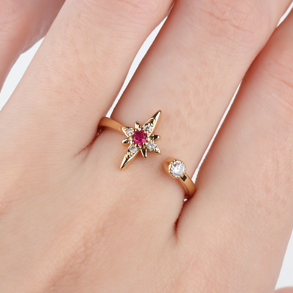 Octagonal Star Ring - OhmoJewelry