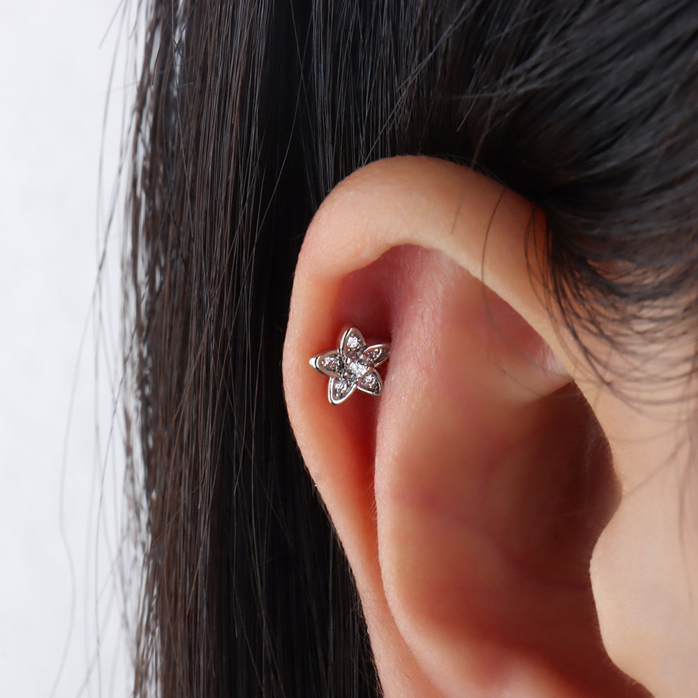 Pretty Floral Stud - OhmoJewelry