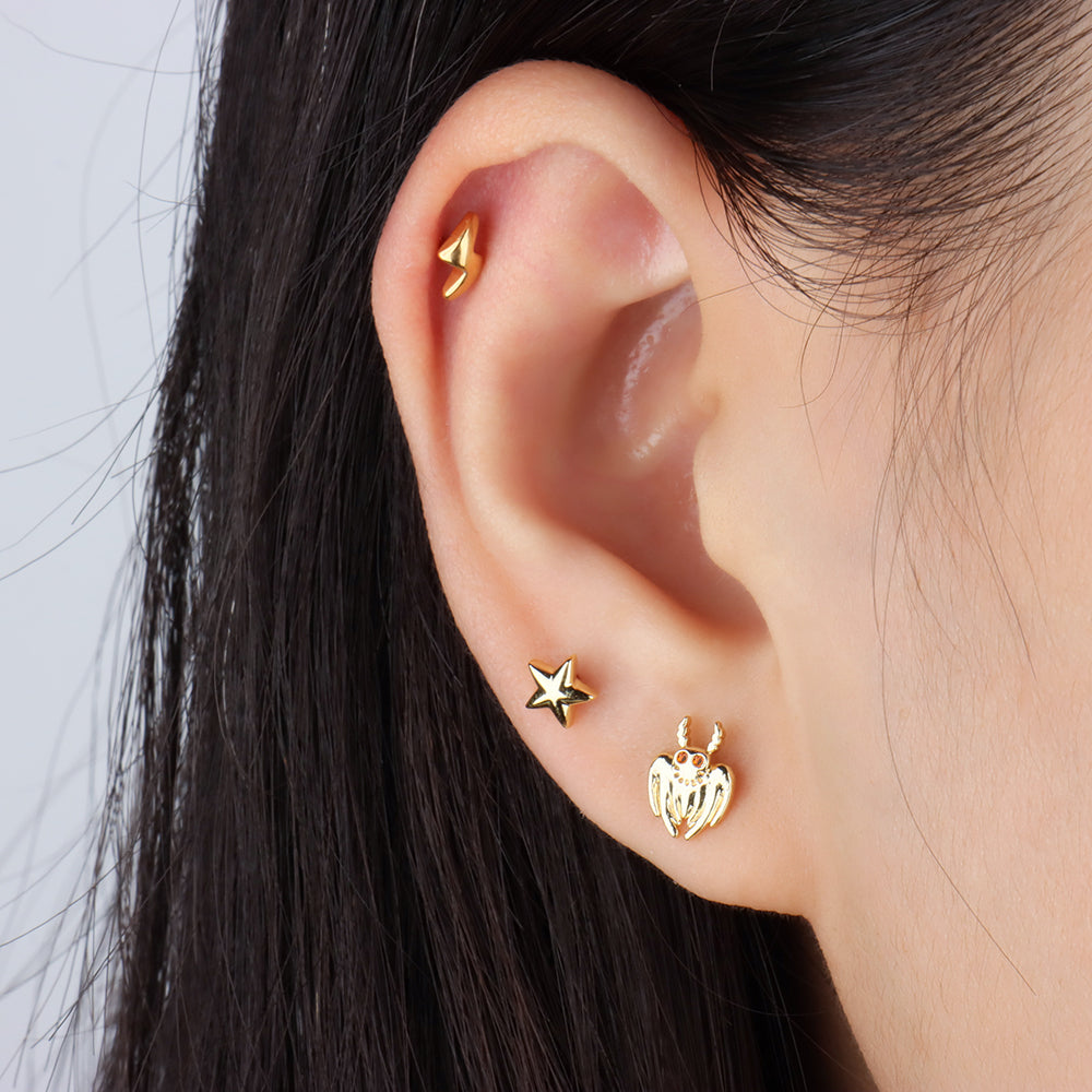 Puff Star Stud - OhmoJewelry