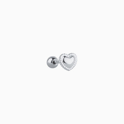 Puffed Heart Stud - OhmoJewelry