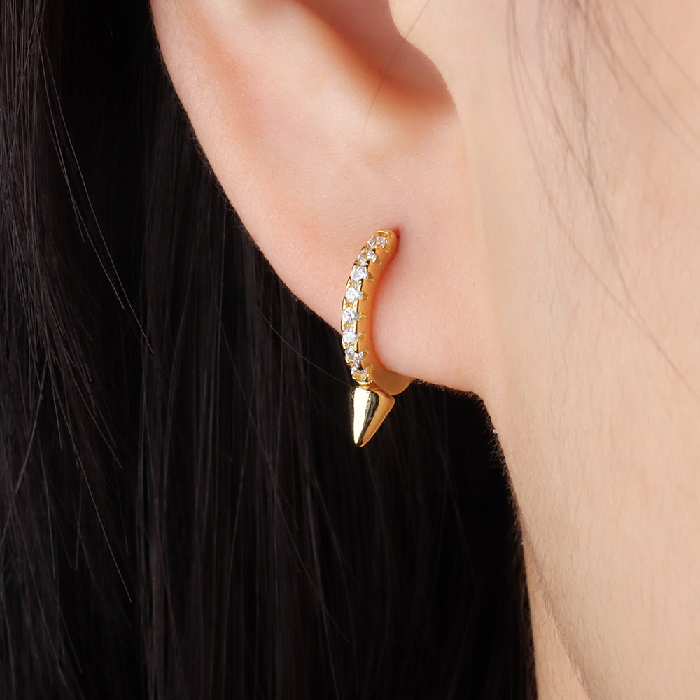 Punk Rivet Hoop Earrings - OhmoJewelry