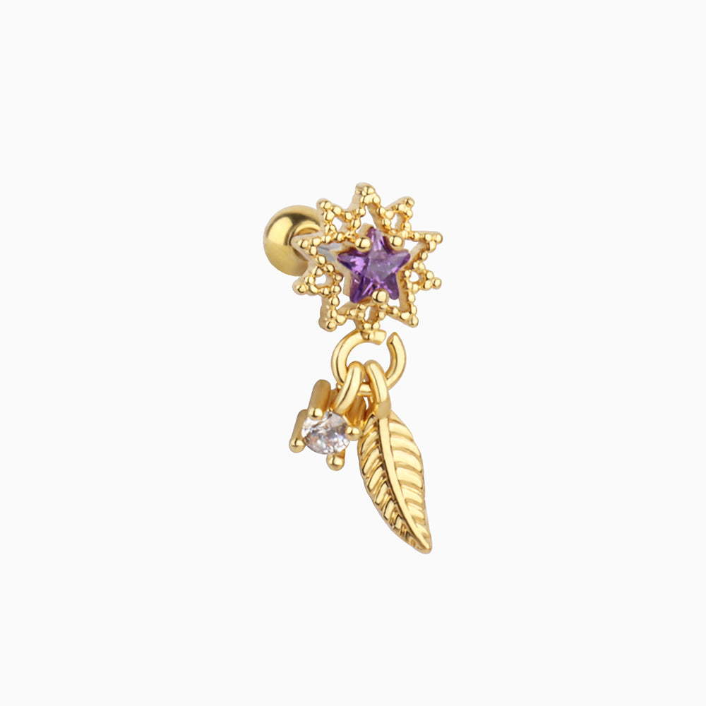 Purple Star Drop - OhmoJewelry