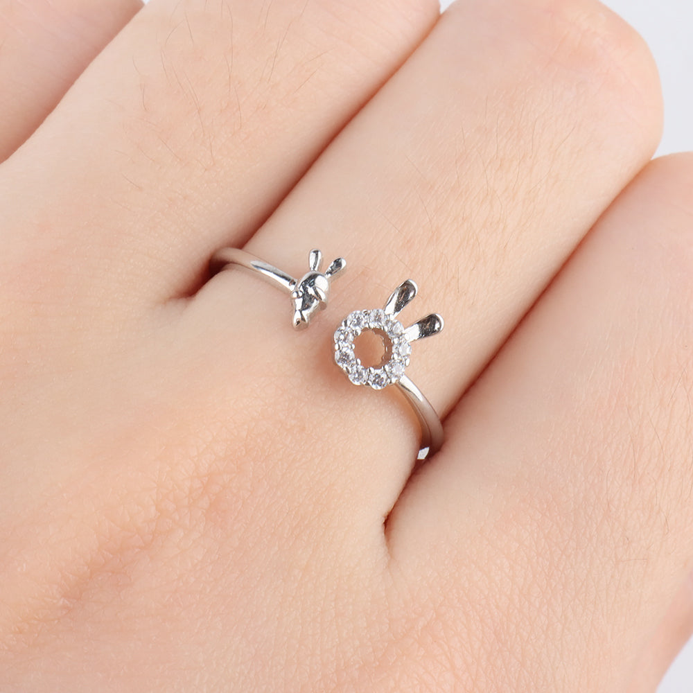 🐰🥕Rabbit &amp; Carrot Ring - OhmoJewelry