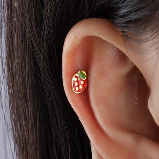 Strawberry Stud - OhmoJewelry