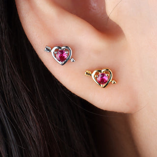 Romantic Cupid's Arrow Stud - OhmoJewelry
