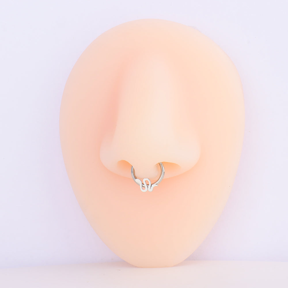 Sexy Snake Clicker Hoop - Stainless Steel - Daith, Septum - Oumo Jewelry