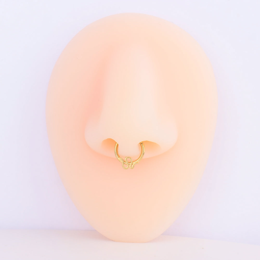 Sexy Snake Clicker Hoop - Stainless Steel - Daith, Septum - Oumo Jewelry