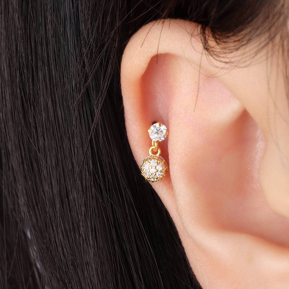 Shining Planet Drop - Stainless Steel - Flat, Upper Lobe - Oumo Jewelry