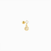 Shining Planet Drop - Stainless Steel - Flat, Upper Lobe - Oumo Jewelry