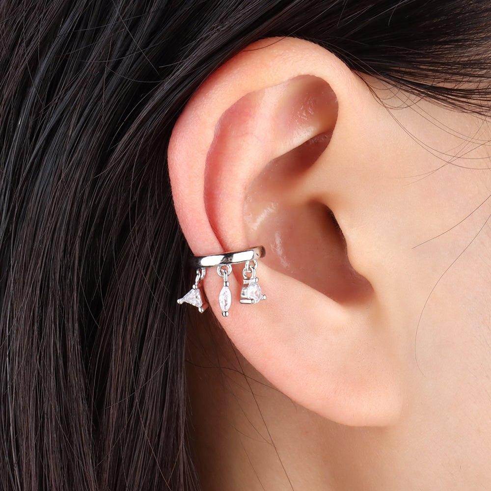 Shiny Drop Ear Cuff - OhmoJewelry