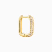 Shiny U-Shaped Hoop - Brass - Lobe - Oumo Jewelry