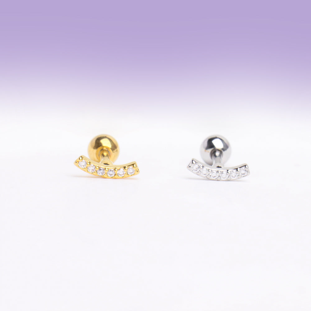 Simple Stud - Stainless Steel - Upper Lobe, Helix, Flat - Oumo Jewelry
