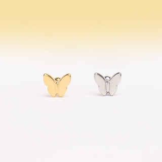 Simple Thick Butterfly Stud - OhmoJewelry
