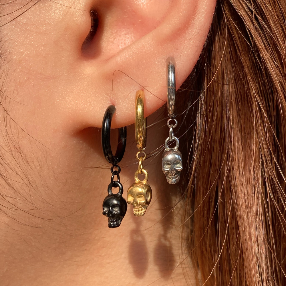 💀Skull Drop Earrings - OhmoJewelry