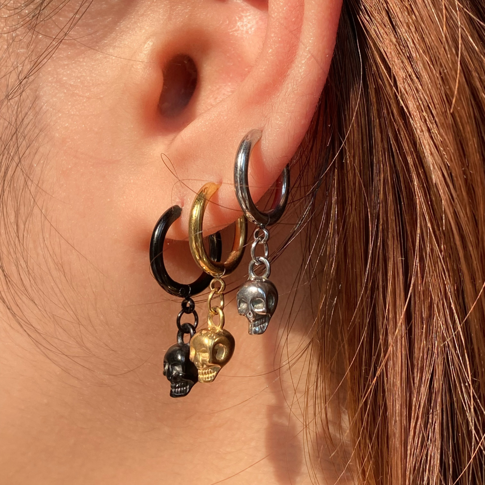 💀Skull Drop Earrings - OhmoJewelry