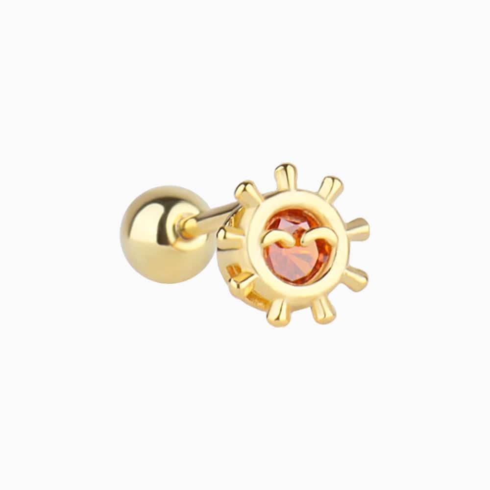 Smiling Sun Stud - OhmoJewelry