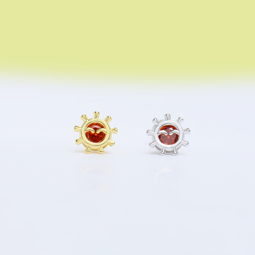 Smiling Sun Stud - OhmoJewelry