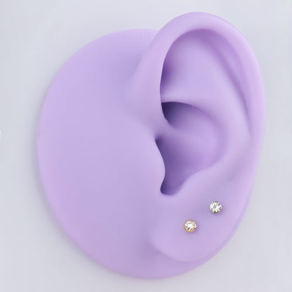 Sparkle Round Stud - OhmoJewelry