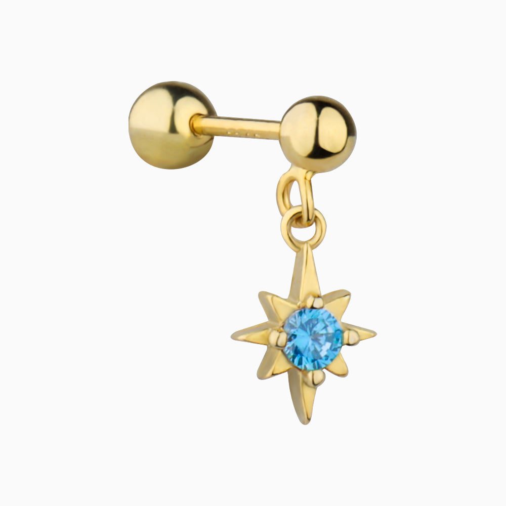 Sparkle Star Drop Earring - OhmoJewelry